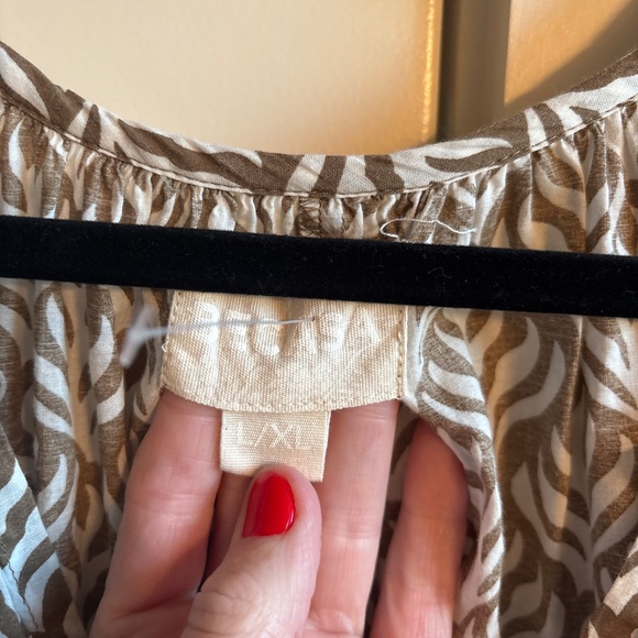 Becasa L/XL 100% cotton block print long sleeve dress - Picture 2 of 7